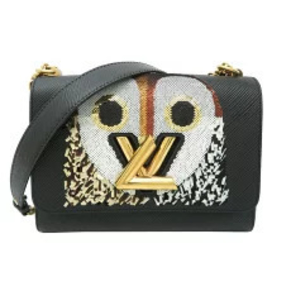 Louis Vuitton Twist Owl Shoulder Bag Epi Leather Black